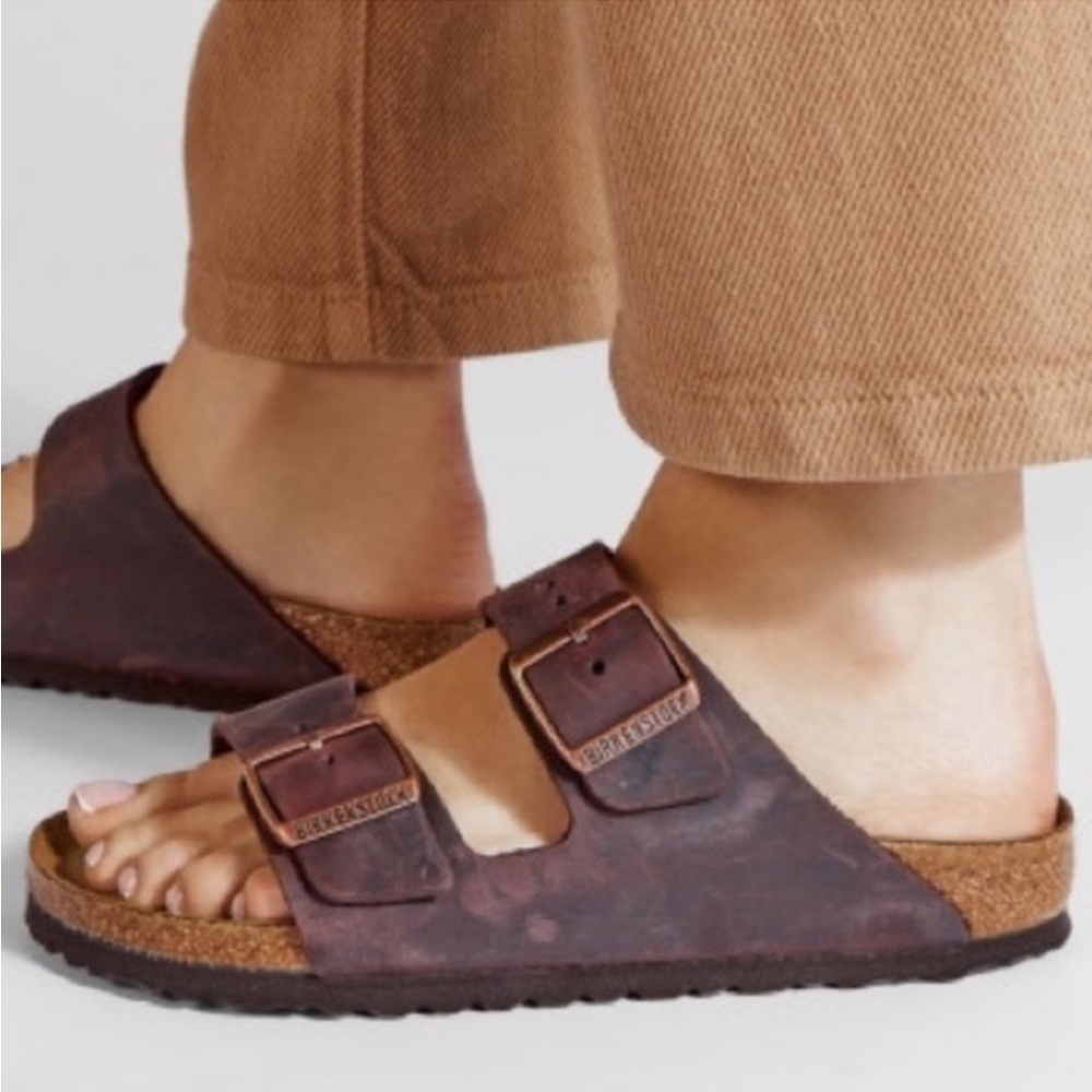 BIRKENSTOCK Arizona habana oiled leather 39 US 8-8.5 brown gently used